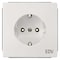 Siemens DELTA style, SCHUKO socket outlet 10/16 A 250 V with inscription EDV titanium 5UB1825 - alternate 1