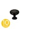 Sapphire Alpha Series 1 in. Modern Black Round Cabinet Hardware Knob, 10PK SP-1145-K-BK-10 - alternate 1