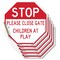 Signmission Stop Please Close Gate Children at, 4 inch X 4 inch, Vinyl Decal, 5PK OC-D-5PACK-4-270 - alternate 1