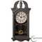 Clockswise 20in Plastic Wood-Grain Finish Wall Clock with Battery-Operated Swinging Pendulum, Charcoal QI004819-20.CH - alternate 1