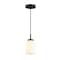 Westinghouse Shamus 1-Light Indoor Mini Pendant, Black, White Opal Glass 6135400 - alternate 1