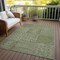 Homeroots 8' X 10' Olive Green And Ivory Geometric Washable Indoor Outdoor Area Rug 600765 - alternate 6