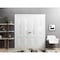 Sartodoors Sliding Closet Double Bi-fold Doors, Lucia 8822 White Silk with Frosted Glass, Sturdy Tracks Moldin LUCIA8822DBF-WS-72 x 96 (4* 18x96) - alternate 3