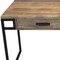 Homeroots 60" Natural and Black Solid Wood Writing Desk With Two Drawers 489179 - alternate 4