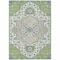 Homeroots 10' X 14' Artichoke Green Blue And Ivory Oriental Washable Indoor Outdoor Area Rug 596607 - alternate 5