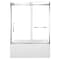 Kingston Brass 60" Acrylic Anti-Skid Alcove Right-Hand Drain Tub with Left Sliding Tub Door, White/Polished Chrome KVTAP6032R22C1 - alternate 1
