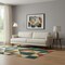 Homeroots 90" Cream Fabric Wood Sofa 641006 - alternate 3