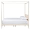 Baxton Studio Primrose Mid-Century Ivory Fluted Wood King Size Canopy Bed 249-13821-ZORO - alternate 4