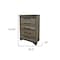 Homeroots 37" Gray Solid Wood Five Drawer Chest 524572 - alternate 2