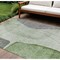 Homeroots 8' X 10' Olive Green And Gray Abstract Washable Indoor Outdoor Area Rug 582017 - alternate 1