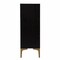 Homeroots Modern Rustic Black Gold and Faux Rattan Bar Cabinet 401699 - alternate 4