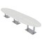 Skutchi Designs Oval Conference Table With Power Unit, 48 in W, 216 in L, White HAR-OVL-48X216-DOU-WA7976-NA - alternate 1