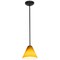 Access Lighting Martini, LED Pendant, Oil Rubbed Bronze Finish, Amber Glass 28004-3R-ORB/AMB - alternate 1