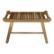 Homeroots Rectangular Teak Shower Bench With Handles In Natural Finish 376724 - alternate 4