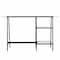Homeroots 46" Clear and Black Glass Writing Desk 402043 - alternate 1