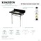 Kingston Brass 36-Inch Black Granite Console Sink with Stainless Steel Legs, 8-Inch, 3-Hole KVPK36227K386 - alternate 2