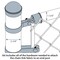 Midwest Air Technologies YardGard Galvanized Silver Aluminum Chain Link Fence End/Gate Post Kit 664460 - alternate 2