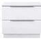 Homeroots 20" White Wood Two Drawer Nightstand 719561 - alternate 3
