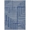 Homeroots 3' X 5' Navy Blue And Ivory Geometric Washable Indoor Outdoor Area Rug 600840 - alternate 6