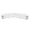 Homeroots White Italian Leather Modular L Shaped Eight Piece Corner Sectional With Console 534881 - alternate 7