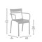 Flash Furniture Silver All-Weather Steel Dining Chair, 4PK 4-XU-CH-10318-ARM-SIL-GG - alternate 9