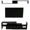 Leisuremod Surrey TV Stand with MDF Shelves and Bookcase, Ebony STS60BL - alternate 4