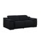 Homeroots 76in Black and Silver Italian Leather Power Reclining Loveseat 720514 - alternate 6