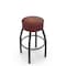 Holland Bar Stool Co 30" Louisiana-Monroe Cushion Seat, Blk Wrinkle Base Swivel Bar Stool L8B130LA-Mon - alternate 1
