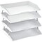 Acrimet Facility 4 Tier Letter Tray Side Load Letter Size A4 Desktop File Organizer Plastic White 256.BO - alternate 1