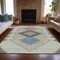 Homeroots 9' X 12' Gray Gold And Charcoal Geometric Washable Indoor Outdoor Area Rug 631919 - alternate 5