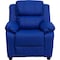 Flash Furniture Kids Recliner, 26" to 39" x 28", Upholstery Color: Blue, Frame Material: Hardwood, Plastic BT-7985-KID-BLUE-GG - alternate 1