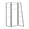 Homeroots 72" Gray Iron Folding Three Panel Screen Room Divider 342778 - alternate 1