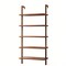Homeroots 71" Light Brown Wood Adjustable Five Tier Etagere Bookcase 717455 - alternate 1