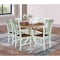 Whitewood Industries Rectangular Extension Dining Table W/ 6 Chairs, 36 in W, 29.3 in L, 48 in H, Parawood, 7 K79-36RXT-C10-6 - alternate 3