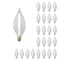 Bulbrite Spunlite 25w Dimmable C11 Incandescent Light Bulbs Candelabra (E12) Base, Satin Finish, 25PK 861974 - alternate 1