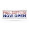Signmission Pool Supplies Now Open, 36 Inch x 96 Inch, Vinyl Banner B-96-30813 - alternate 1
