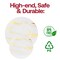 Smarty Had A Party 10.25" White with Gold Marble Stroke Round Disposable Plastic Dinner Plates (120 Plates), 120PK 900WG-CASE - alternate 4