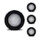 Bulbrite 14WLED 7 ROUND DISC LIGHT 3000K BLACK ALUMINUM, PIGTAIL, 4PK 862900 - alternate 1