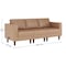 Flash Furniture HERCULES Artemis Cognac LeatherSoft Reception Sofa w/4 AC Outlets/2 USB/2 USB-C Ports ZB-8921-3S-COGNAC-GG - alternate 4