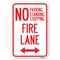 Signmission No Parking Standing or Stopping Fire Lane wit, 12 Inch x 18 Inch 1 Sign, Heavy Gauge Aluminum A-1218-23613 - alternate 1