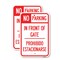 Signmission No Parking Sign No Parking in Front of Gate, Prohibido , 12'' X 18'', Heavy Gauge Aluminum, 2PK A-1218-2PACK-23665 - alternate 1