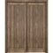 Sartodoors Sliding Closet Bypass Doors 36x84 hardware Walnut Solid Core Modern Interior QUADRO4111DBD-WLN-3684 - alternate 2