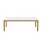 Homeroots 46" White and Gold Wood and Iron Dining Table 635741 - alternate 1