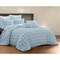 Homeroots Blue King Polyester 180 Thread Count Washable Duvet Cover Set 529025 - alternate 1