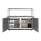 Koolmore 60 in. Commercial Refrigerated Prep Station with Sneeze Guard and Buffet Slide, 12 Pans with Covers KM-RBT-60CSFG - alternate 3