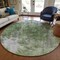 Homeroots 8' Green And Gray Round Abstract Washable Indoor Outdoor Area Rug 582940 - alternate 3