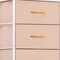 Homeroots 18" Pink and White Steel and Fabric Six Drawer Chest 484698 - alternate 3