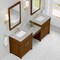 James Martin Vanities Bellshire 84" Dual Vanity Set w/24" Make-Up Counter, Honey Oak w/3 cm Victorian Silver Silestone Top 660-VMC84-HNO-3VSL - alternate 4