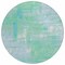 Homeroots 8' Sky Blue And Blue Round Abstract Washable Indoor Outdoor Area Rug 609222 - alternate 4