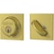 Schlage Collins Satin Brass Single Cylinder Deadbolt B60 608 COL - alternate 1